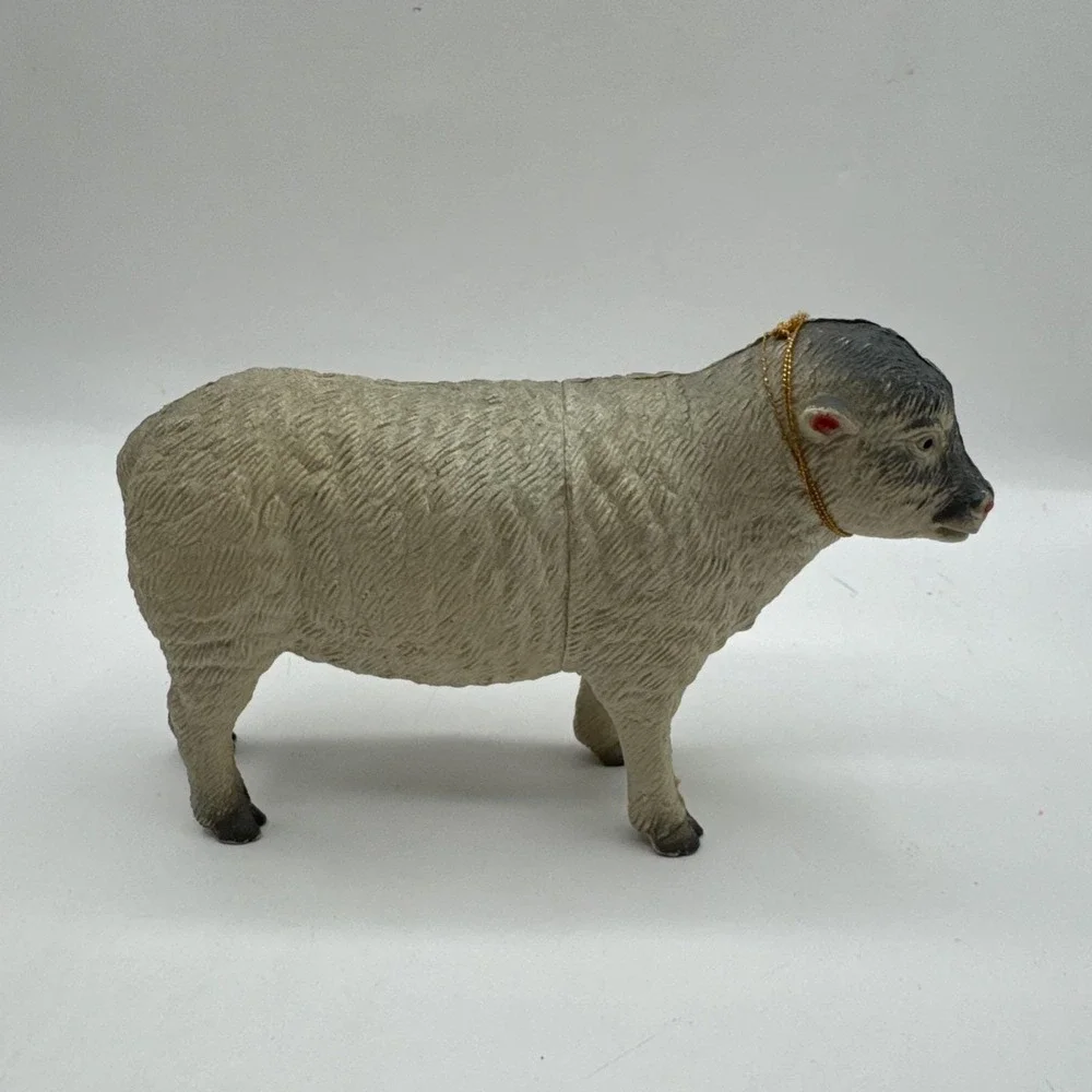 Lot of 2 Vintage Imperial‎ Sheep & Goat Farm Animal 1986 Plastic Toys Figurines